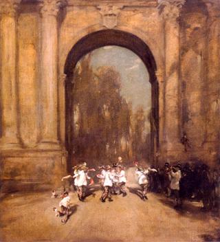 Morris Dancers at Blenheim Gate