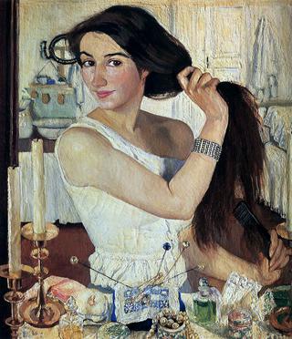 At the Dressing-Table. Self-Portrait 