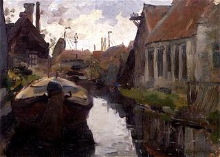 Lange Blekerssloot with Barge