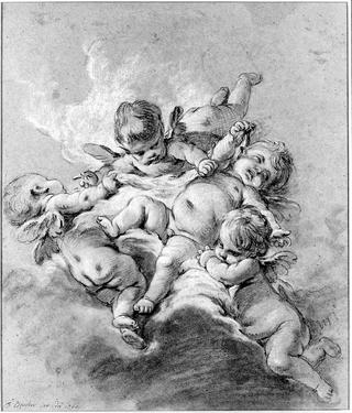 Four Amorini in a Cloud