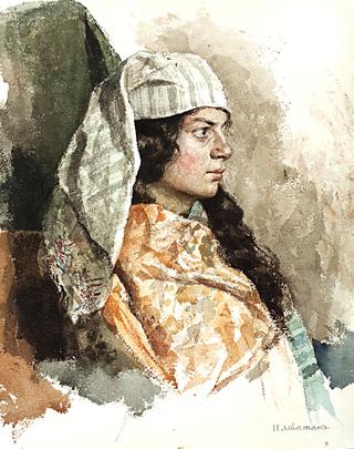 Jewish Woman in an Oriental Shawl