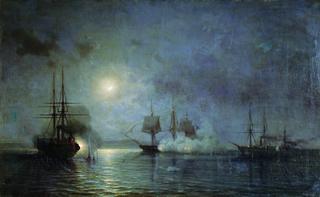 “弗洛拉”号护卫舰的夜袭，1853年