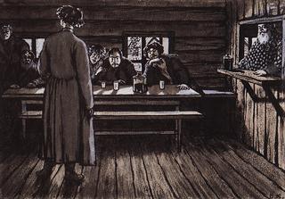 伊凡·屠格涅夫的故事《歌手》的插图