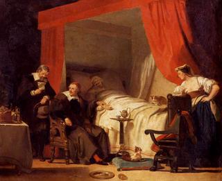 Cardinal Mazarin at the Deathbed of Eustache Le Sueur