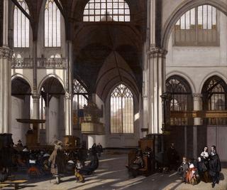 Interior of the Oude kerk in Amsterdam (south nave)