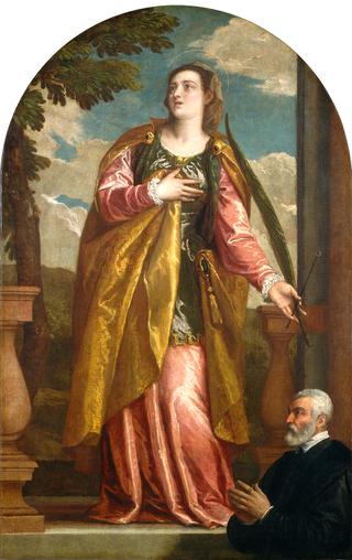 Saint Lucy and a Donor