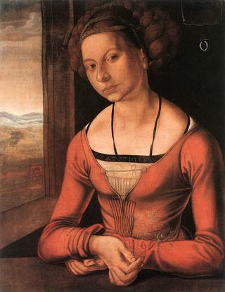 Portrait of a Woman with Her Hair Up