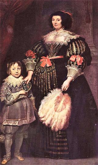 夏洛特·布肯的肖像，阿诺伊夫人，和她的儿子