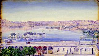 Jagniwas from the Palace, Udaipur. 'Janr. 1879'