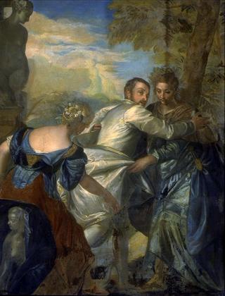 Nobleman between Vice and Virtue (after Veronese)