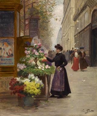 Flower Vendor on the Grandes Boulevards, Paris