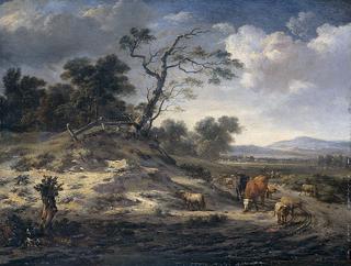 Landscape with Cattle on a Country Road