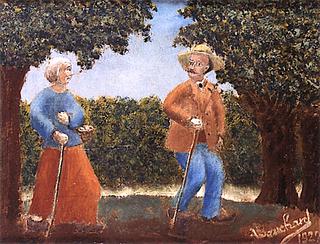 Couple in Sunday Best beneath the Trees