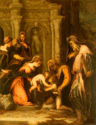 圣母和圣婴，施洗者圣约翰和圣徒