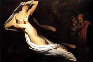 The Ghosts of Paolo and Francesca Appear to Dante and Virgil (Wallace)