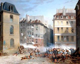Incident of the Revolution of 1848 in Paris at the Corner of Rue St Jacques