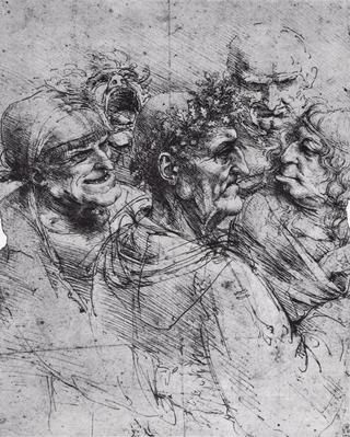 Study Of Five Grotesque Heads
