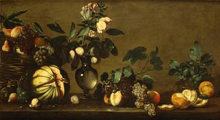 Still Life with Basket of Fruits and Flowers