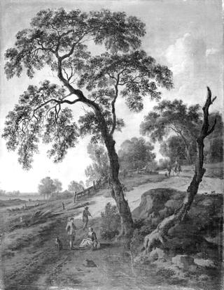 Landscape with People of Foot