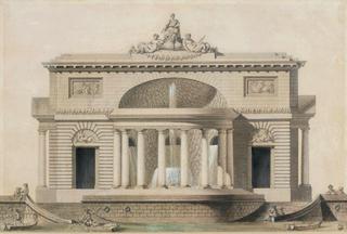 Project of a of Fountain with Columns