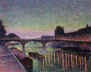 The Louvre and Pont du Carrousel: Night Effect