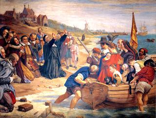 The Embarkation of the Pilgrim Fathers for New Engand, 1620