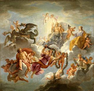 The Triumph of Saturn on his Chariot Pulled by Dragons (study)