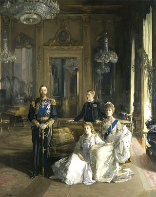1913年白金汉宫的王室