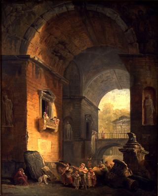 Musicians in an Archway