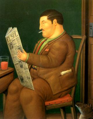 Man Reading a Paper