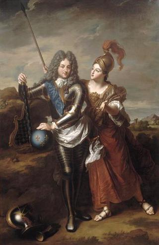 Philippe d'Orléans as Regent of France with his mistress Marie-Thérèse de Parabère as Minerva