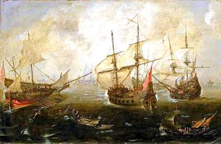 英国和西班牙船只之间的行动