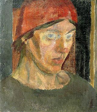 Vanessa Bell in a Red Headscarf
