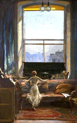 Daylight Raid from My Studio Window, 7 July 1917