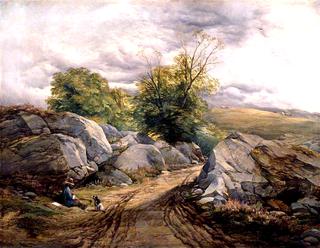 Landscape with Artist Resting beside a Road