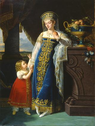 Portrait of Princess M.F. Baryatinskaya with Her Daughter