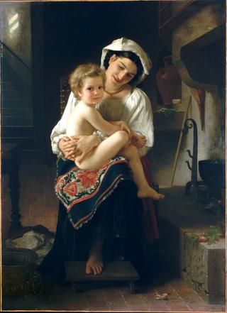 Young mother gazing at her child