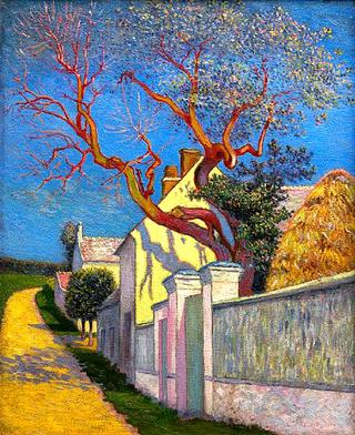 Landscape with Red Tree