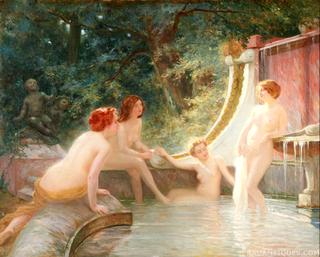 Bathers in a Fountain