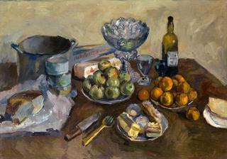 Still Life with Cakes and Fruit.