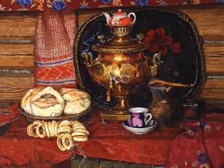 Still Life with Samovar and Pastries