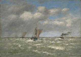 Boats Returning to Port, Trouville