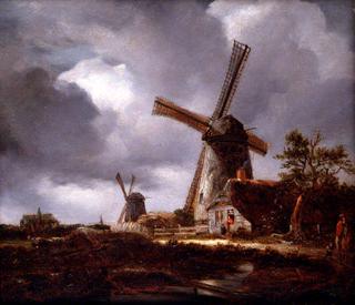 Landscape with Windmills near Haalem (after Jacob van Ruisdael)