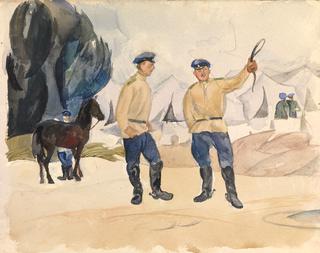 Soldiers by a Bivouac