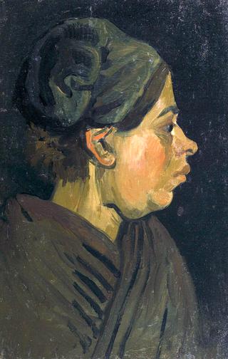 Head of a Brabantian Peasant Woman with Dark Hood
