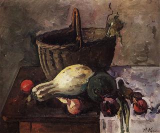 Still Life with Basket and Vegetables