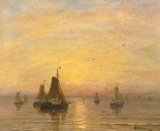 Boats on the North Sea