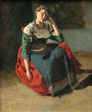 Seated Italian Woman with her Arm Resting on her Knee