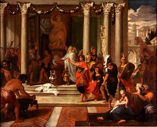 Augustus Orders the Closing of the Doors of Temple of Janus (study)