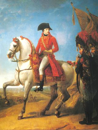 Bonaparte récompense les grenadiers de la garde consulaire après la bataille de Marengo